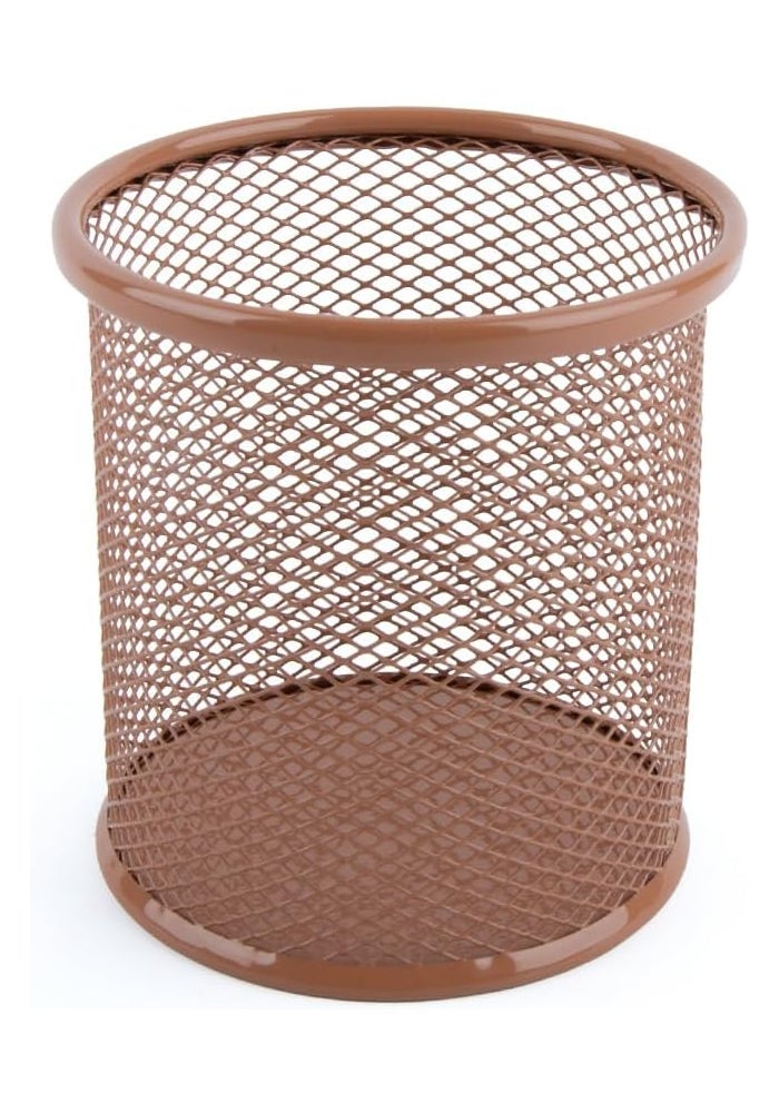 Daiso Round Wire Mesh Pen Holder in Copper - Image 2